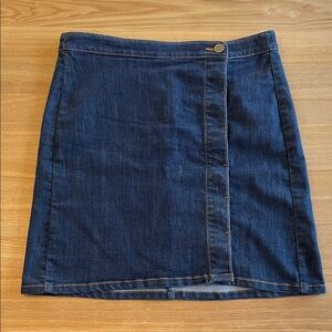 LOFT Indigo Denim Mini Skirt